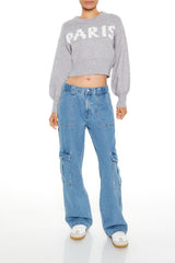 Paris Graphic Cropped Sweater | Forever 21 Women
