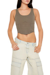 Sweater-Knit Corset Tank Top | Forever 21 Women