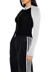 Two-Tone Raglan Zip-Up Sweater | Forever 21 Women