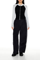 Two-Tone Raglan Zip-Up Sweater | Forever 21 Women