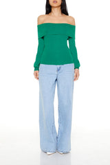 Fitted Off-the-Shoulder Sweater | Forever 21 Women