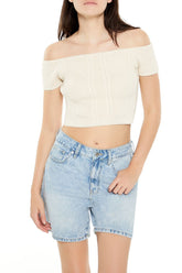 Sweater-Knit Off-the-Shoulder Crop Top | Forever 21 Women