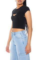 Layered Cutout Cropped Tee | Forever 21 Women