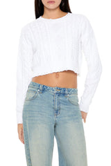 Cropped Cable Knit Sweater | Forever 21 Women