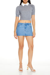 Sweater-Knit Collar Crop Top | Forever 21 Women