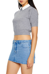 Sweater-Knit Collar Crop Top | Forever 21 Women