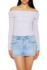 Foldover Off-the-Shoulder Lace Top | Forever 21 Women