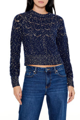 Metallic Pointelle Sweater | Forever 21 Women