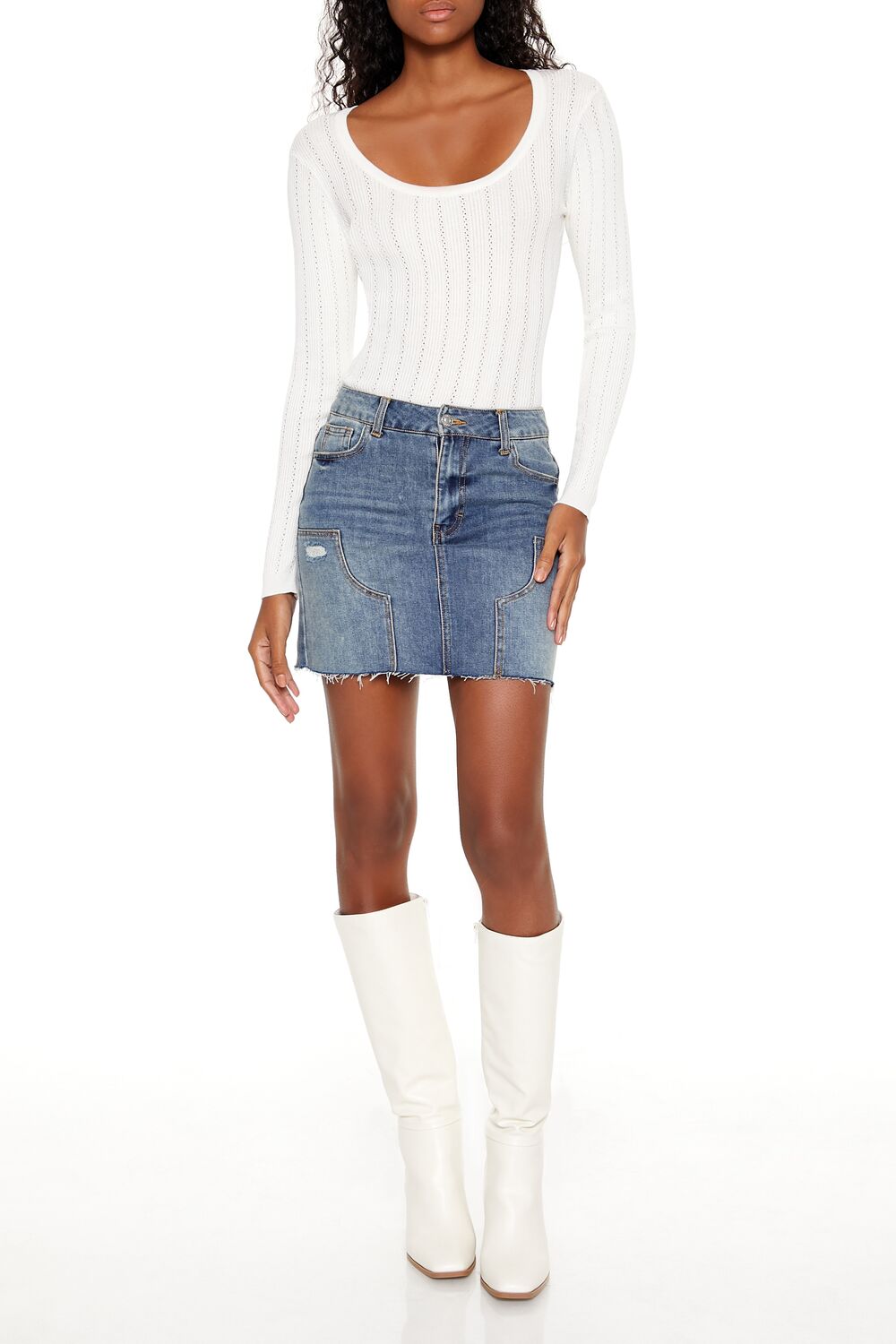 Sweater-Knit Thong Bodysuit | Forever 21 Women