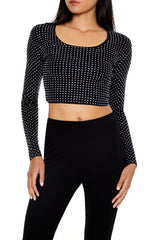 Rhinestone Cropped Sweater | Forever 21 Women