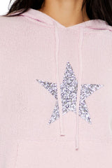 Hooded Glitter Star Sweater | Forever 21 Women