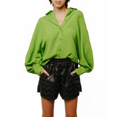 Amira Oversized Button Down Satin Top | Forever 21 Women