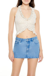 Polka Dot Mesh Crop Top | Forever 21 Women