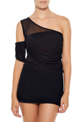 Mesh One-Shoulder Crop Top | Forever 21 Women