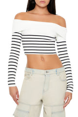 Striped Off-the-Shoulder Sweater | Forever 21 Women