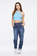 Checkered Sweater-Knit Halter Top | Forever 21 Women