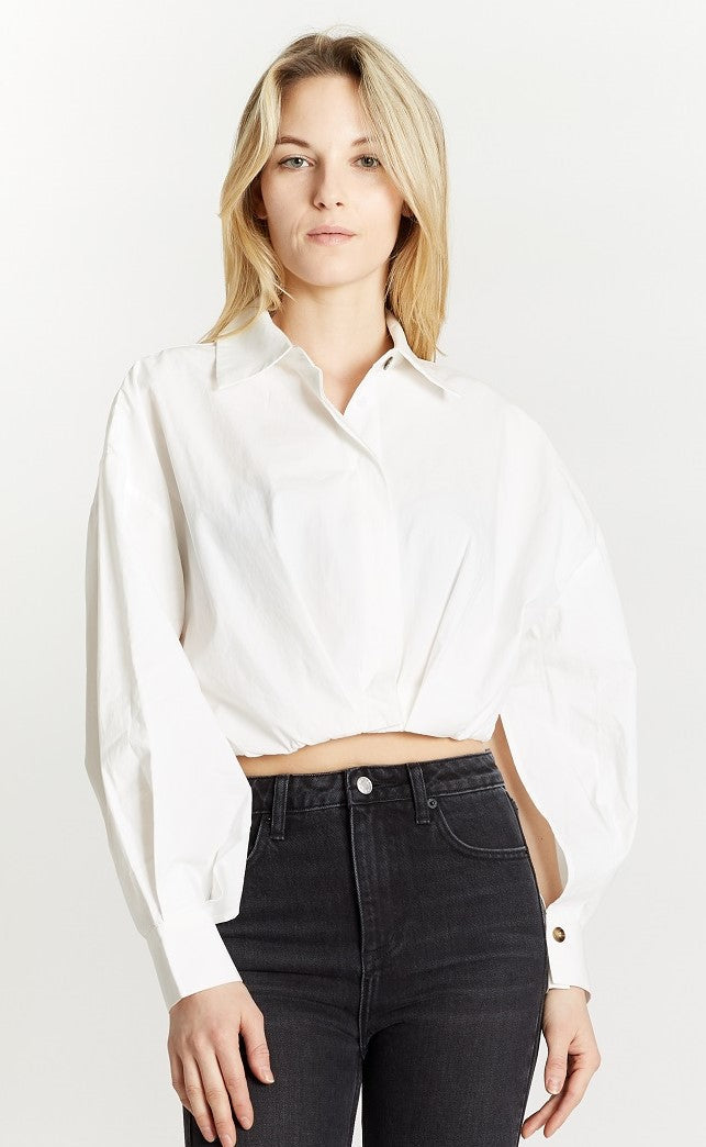 Cropped Blouse with Button Cuffs | Forever 21 Women