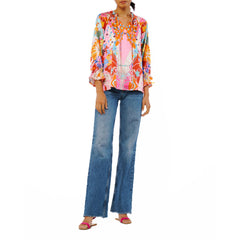Faustina Abstract Print Popover Top | Forever 21 Women