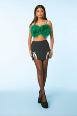 Feather Cropped Cami | Forever 21 Women