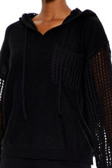 Open-Knit Netted Hoodie | Forever 21 Women