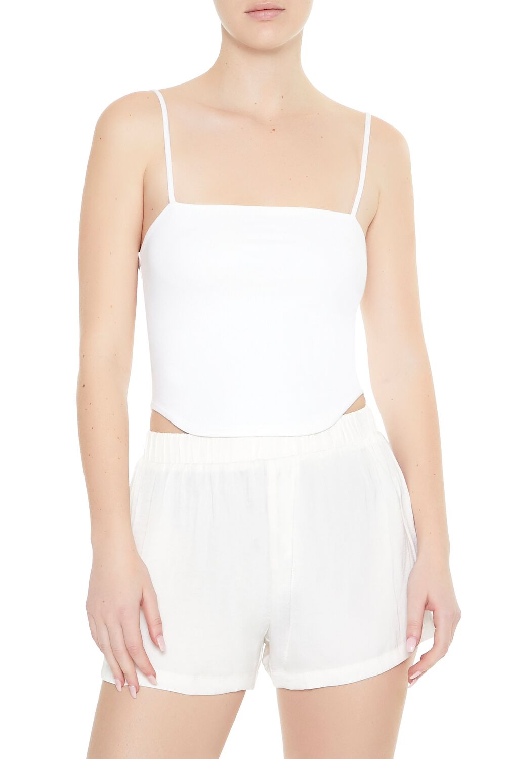 Cropped Dolphin-Hem Cami | Forever 21 Women