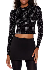 Rhinestone Cropped Sweater | Forever 21 Women