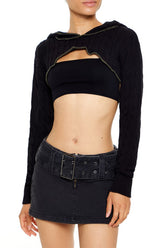 Hooded Cable Knit Shrug Sweater | Forever 21 Women