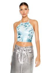 Metallic Burnout Tie-Back Cami | Forever 21 Women