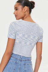 Marled Sweater-Knit Crop Top | Forever 21 Women