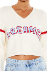 Dreamer Patch Fuzzy Knit Sweater | Forever 21 Women