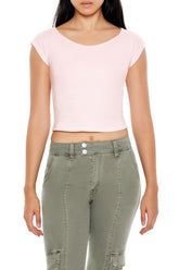Thermal Cap-Sleeve Cropped Tee | Forever 21 Women