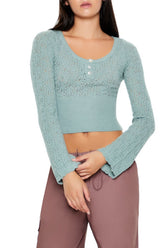 Cropped Pointelle Sweater | Forever 21 Women