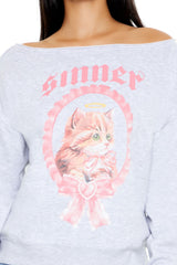 Sinner Kitten Graphic Pullover | Forever 21 Women