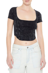 Mineral Wash Cropped Tee | Forever 21 Women