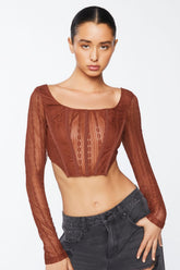 Crochet Lace Long-Sleeve Crop Top | Forever 21 Women