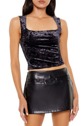 Crushed Velvet Crop Top | Forever 21 Women