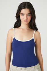 Ribbed Knit Ringer Cami Bodysuit | Forever 21 Women