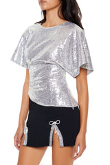 Sequin Butterfly-Sleeve Top | Forever 21 Women
