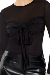 Ruched Mesh Tie-Front Top | Forever 21 Women