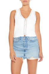 Ribbed Lace-Up Tank Top | Forever 21 Women