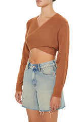 Tie-Back Crossover Sweater | Forever 21 Women