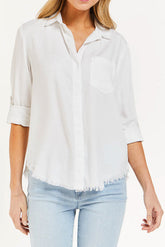 Riley Rolled Tab Sleeve Button Down Shirt Double Chest Pockets | Forever 21 Women