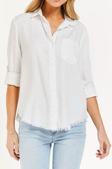Riley Rolled Tab Sleeve Button Down Shirt Double Chest Pockets | Forever 21 Women