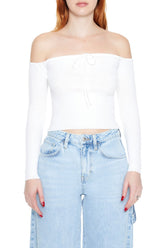 Off-the-Shoulder Sweater-Knit Top | Forever 21 Women