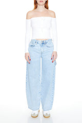 Off-the-Shoulder Sweater-Knit Top | Forever 21 Women