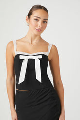 Bow Lace-Trim Cami | Forever 21 Women