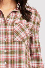 Long Sleeve Button Down Shirt, Chest Patch Pockets Shirred Shoulder De | Forever 21 Women