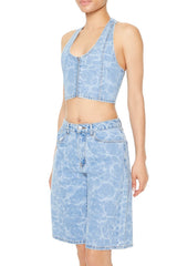 Water Print Halter Crop Top | Forever 21 Women