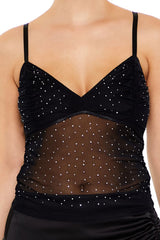 Sheer Mesh Rhinestone Cami | Forever 21 Women