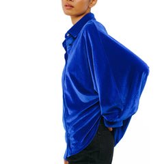 Amira Oversized Button Down Velvet Top | Forever 21 Women